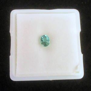オーバルブリリアントカットナチュラルブルーグリーンゾイサイト - oval brilliant cut natural bluish green zoisite 0.35ct