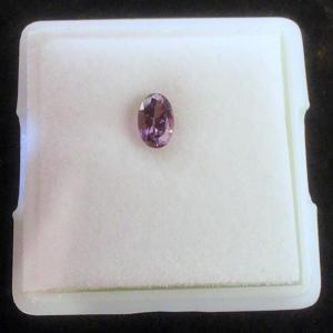 オーバルブリリアントカットナチュラルパープルゾイサイト - oval brilliant cut natural purple zoisite 0.4ct
