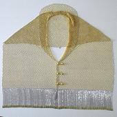 AAA 制作 ゴールド/ロジウムメッキシルバーボールチェーンショール - gold/rhodium plated silver ball-chain shawl 23x100cm