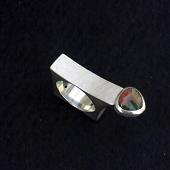 Oliver Pieper氏 制作 リング「スウィング」(メキシコオパールダブレット、銀) - ring swing(Mexico opal doublet,silver)