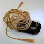 みやび行燈制作所 制作 駿河竹千筋細工「大和虫籠」小 - Suruga Sensuji'thousands of streaks' bamboo work Yamato insect cage small size