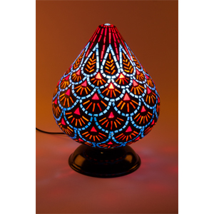 エジプト(SKYLIGHT) アラビアモザイクビッグオニオンタイプテーブルランプ「スケール」 - authentic Arabian mosaic big onion type table lamp scale