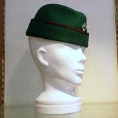 徳田和久氏(帽子)/山口理氏(ハットピン) 制作 空軍士官帽(緑瑪瑙/シルバーハットピン付) - felt airforce officer hat with a green-agate/silver hatpin