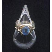 ブルームーンストーン西洋木蔦リング(銀) - blue-moonstone ivy-entangled ring(silver)