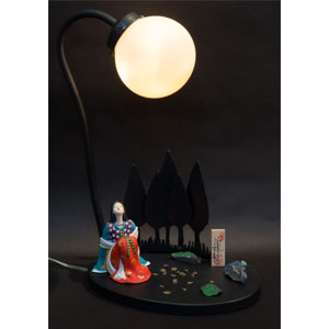 博多人形ランプ「山のしづくに」 - Hakata-doll lamp with mountain dew