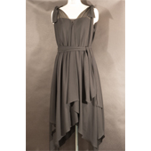 Dress in Tailor 制作 シルクジョーゼットバイアスカットドレス、シルク100%、ブラック、9号サイズ - silk goergette bias-cut dress, silk100%, black, M-size