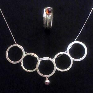 スピネルカチャカチャリング(銀) - spinel clink-clank ring(silver)